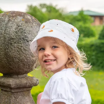 Klobouk ESITO | Dětský klobouk mušelín Ježek - bílá / M