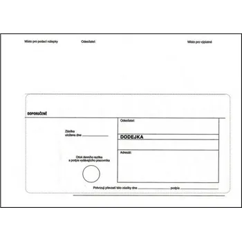 Obálka UHU Dodejky C5-bez pruhu, oblá klopa, navlh.lep., 1000ks