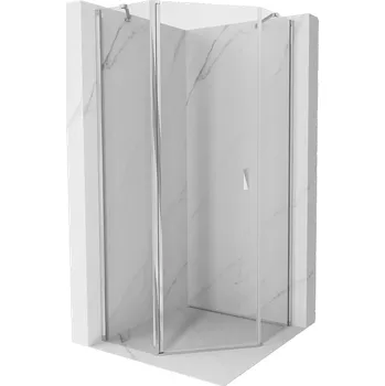 Mexen Mist pětiboká sprchová kabina otevírací 90 x 90 cm, transparent, chrom - 8A8-090-090-01-00 Sprchové kouty