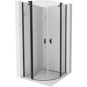 Mexen Mist sprchová kabina půlkruhová výklopná 90 x 90 cm, transparentní, černá - 8A32-090-090-70-00 Sprchové kouty