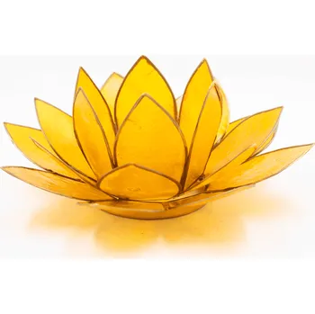 Svícen Milujeme Kameny Svícen - lotosový květ - žlutý - velký - VADA VAD582 533963