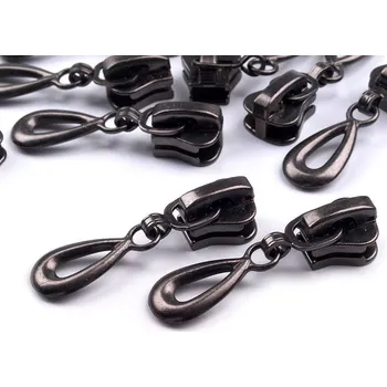 Jezdec ke kostěným zipům No 5 ozdobný, barva 1 nikl černý