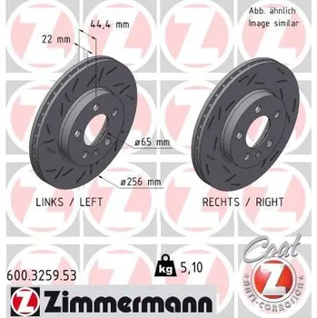 Brzdový kotouč Brzdový kotouč ZIMMERMANN 600.3259.53