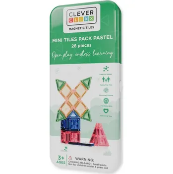 ostatní stavebnice Cleverclixx Magnetická stavebnice mini - cestovní PASTEL (28 ks)