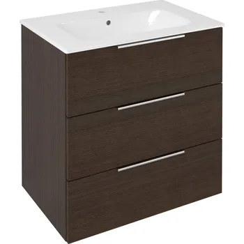 Koupelnový nábytek Sapho CIRASA umyvadlová skříňka 69,8x75x46cm, 3x zásuvka, borovice rustik CR731-1616