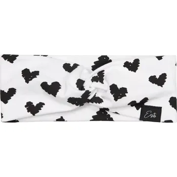 Čelenka ESITO | Dívčí čelenka do vlasů Black heart - bílá / 38