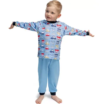 Dívčí pyžamo ESITO | Chlapecké dětské pyžamo Auto Blue - modrá / 98