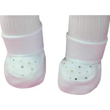 Chlapecké bačkory ESITO | Kojenecké bačkůrky bavlna malé puntík jemný - puntík jemný béžový