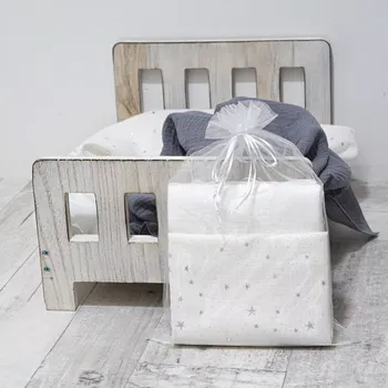 jednorázová plena ESITO | Mušelínové pleny Hvězdička bílá - bílá - bílá / bílá / 70 x 70 cm