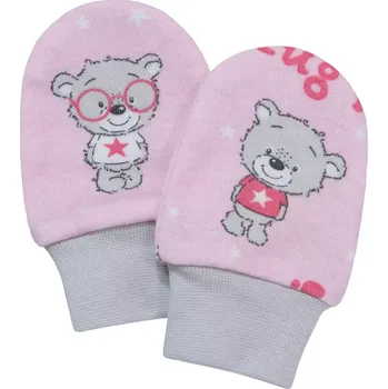 Rukavice ESITO | Kojenecké rukavice Teddy bears Pink - růžová / 56