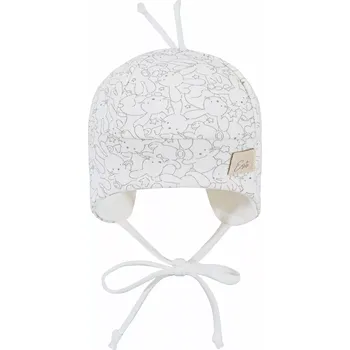 Kojenecká čepice ESITO | Čepice pro miminko Mimi Zája Light cream - smetanová / 32