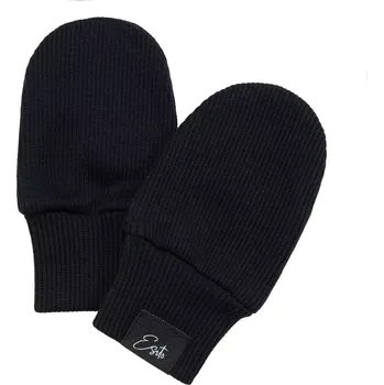 Rukavice ESITO | Kojenecké rukavice žebrované Color Black - černá / 68