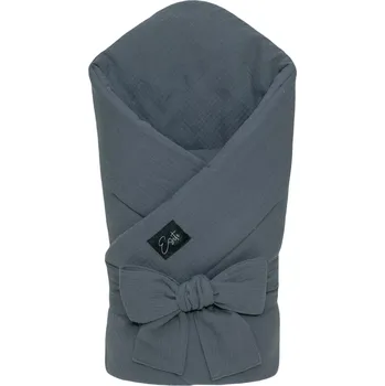 Zavinovačka ESITO | Mušelínová zavinovačka pro miminko Antracite 85x85 cm - antracitová / 85 x 85 cm