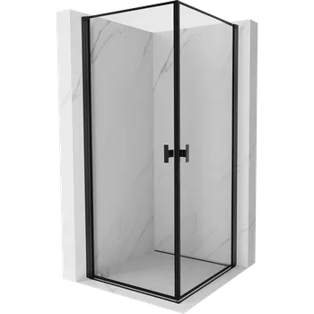 Mexen Mist-B Duo sprchový kout otvírací 90 x 90 cm, černý rám, černá - 8A2-090L-090P-70-70 Sprchové kouty