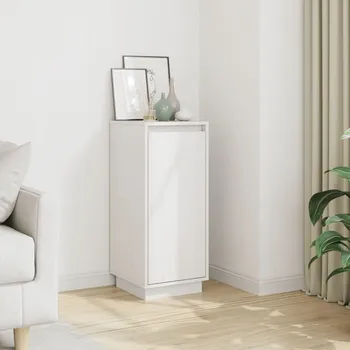 Příborník do zásuvky Příborník bílý 31,5 x 34 x 75 cm masivní borové dřevo IM_813352