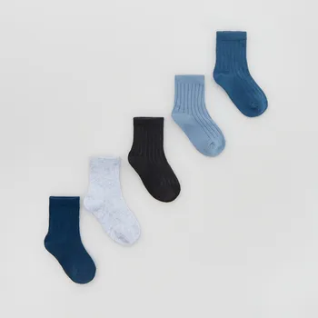 Dětská móda Reserved - Ponožky z bavlny 5 ks - modrá - 096FQ-55X - 096FQ-55X-K25