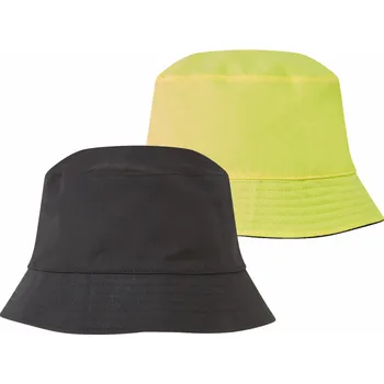 Klobouk PORTWEST Oboustranný klobouk typu „bucket“ Velikost: 2XL/3XL, Barva: černá-žlutá