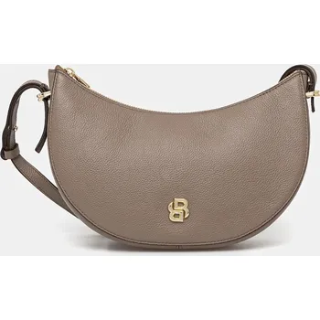 Kabelka Kožená kabelka BOSS BOSS BEYOND Halfmoon hnědá barva, 50547705 84X, vel. ONE SIZE