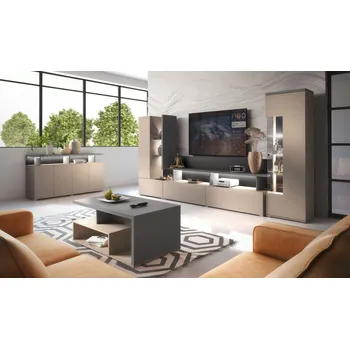 Komoda Nábytek do obývacího pokoje SERIO 2 Congo-antracit/černá