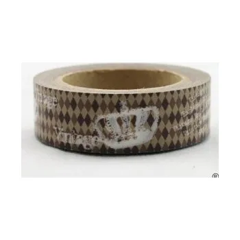 Lepicí páska Dekorační lepicí páska - WASHI tape-1ks Vintage, královská koruna