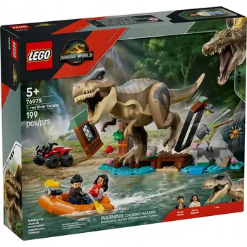 LEGO Jurassic World 76975 T-rex a útěk po řece Stavebnice LEGO LEGO Jurassic World 76975 T-rex a útěk po řece