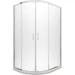 Sprchový kout do prostoru 120 x 90 cm barva rámu chrom dekor skla čiré sklo