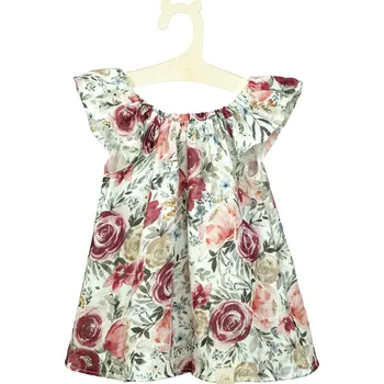 Dívčí šaty ESITO | Dívčí mušelínové šaty Rose - bílá / 80 - 86