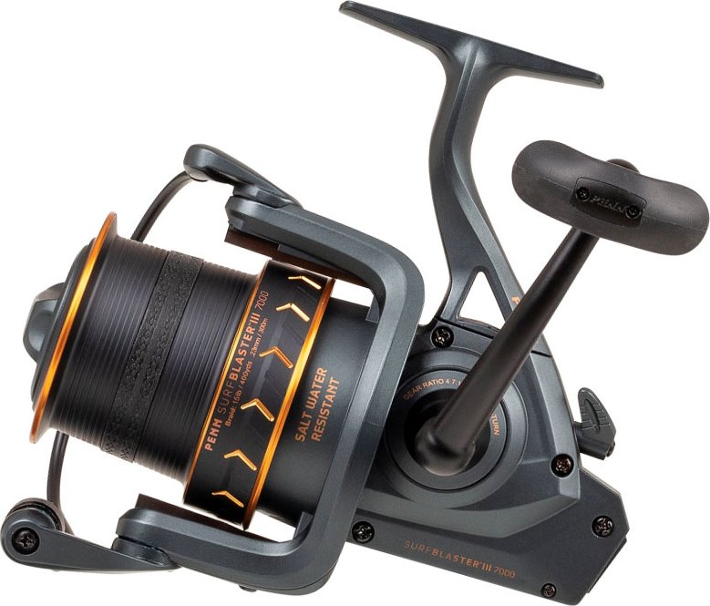 Penn naviják Surfblaster III 8000 Longcast (Odolný kaprový naviják pro daleké hody.)