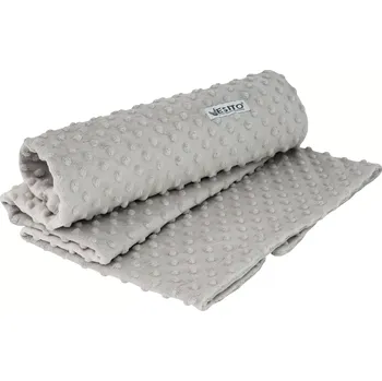 Dětská deka ESITO | Dětská deka dvojitá MINKY jednobarevná Silver - stříbrná / 75 x 100 cm