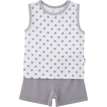 Chlapecké tílko ESITO | Dětský letní antibakteriální set Hvězda vel. 92 - 110 - bílá / 92