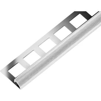 ACARA SP12/1 ukončovací lišta C, nerez V2A kartáč, 8 mm, 2,5 m AAEOK 80/V