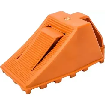 Dětská zábrana Oranžový plastový bezpečnostní zakládací klín - šířka 10 cm, výška 9 cm
