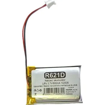 Baterie nabíjecí LiPo 3,7V/800mA 102535 HADEX