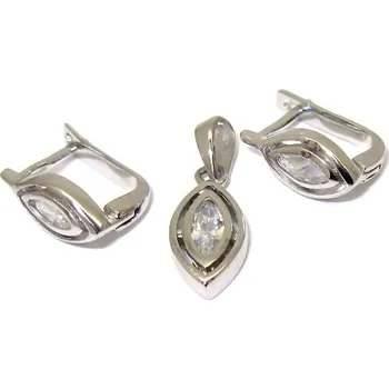 Souprava šperků Stříbrný set s kamínky zirkon