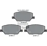 Sada brzdových destiček, kotoučová brzda BENDIX Braking BPD1196