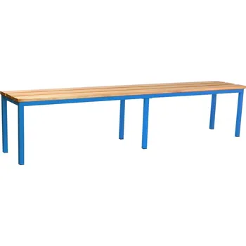 Lavice do šatny 200 x 35 x 45 cm, modrá - RAL 5012