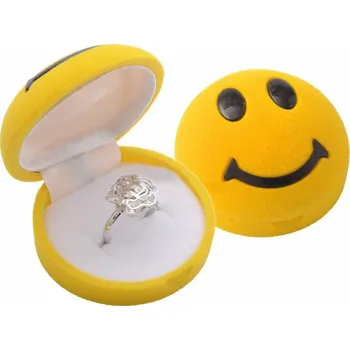 Dárková krabička Sametová krabička na šperky - smajlík