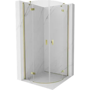 Mexen Mist sprchový kout půlkruhový posuvný 80 x 80 cm, transparentní, zlatý - 8A33-080-080-50-00 Sprchové kouty