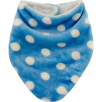 Nákrčník ESITO | Šátek na krk Puntík podšitý bavlnou - modrá / 0 - 5 let