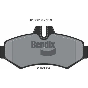 Brzdová destička Sada brzdových destiček, kotoučová brzda BENDIX Braking BPD1905