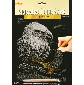 omalovánky Škrabací obrázek zlatý - Orel