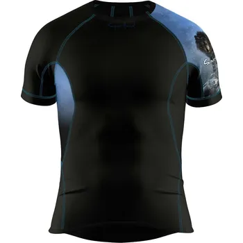 Pánské funkční triko krátký rukáv WOLF černá Bamboo Ultra - Modrá / XXL