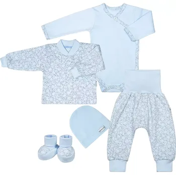 Kojenecká souprava ESITO | Souprava do porodnice Zája Soft blue 5 dílná - modrá / 50