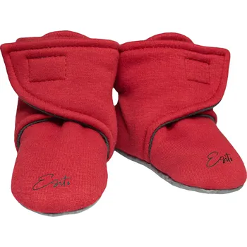 Capáčky ESITO | Capáčky barefoot Warmkeeper Cerise red - červená / 1 - délka stélky: 11 cm