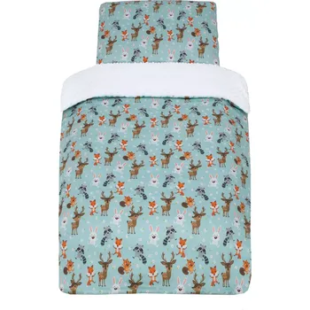 Povlečení ESITO | Luxusní dětské povlečení Minky Forest - bílá / 100 x 135, 60 x 40 cm