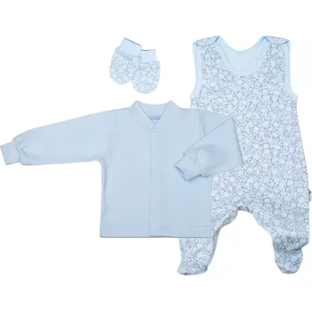 Kojenecká souprava ESITO | Souprava do porodnice Zája Soft blue 3 dílná - modrá / 50