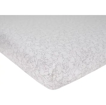 Příslušenství pro dětskou postel a kolébku ESITO | Dětské prostěradlo do postýlky Zája 60 x 120 cm, potisk Cream - smetanová / 60 x 120 cm