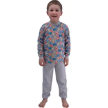 Dívčí pyžamo ESITO | Chlapecké pyžamo Football 10 vel. 92 - 110 - šedá / 98