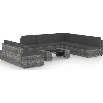 8dílná zahradní sedací souprava polyratan šedá IM_3067185