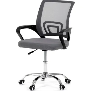 Dětská židle, výškově nastavitelná, šedá síťovina, KA-L103 GREY